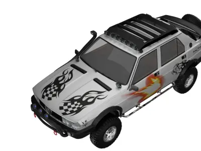 Alfa Romeo Giulietta 1977 4x4 Off-Road 3D Model 3D model