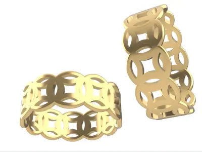 0264 Symbol Coin Ring 3D print model