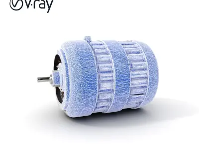 Advanced Electric Motor D Model Pack Low-poly 3D model