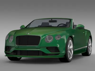 Bentley Continental GT Speed Convertible 2017 3D model