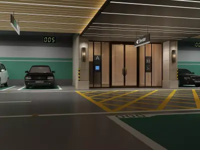 Underground Parking 01 3D model
