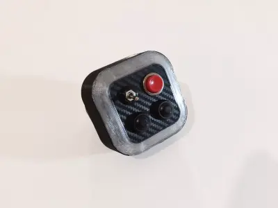 Mini Button Box and RGB Flag Display for Sim Racing 3D print model