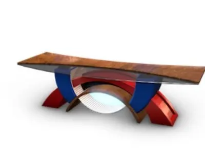 Virtual TV Studio News Desk 2 3D model