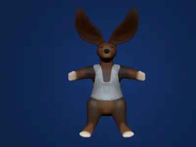 sport rabbit 3D model