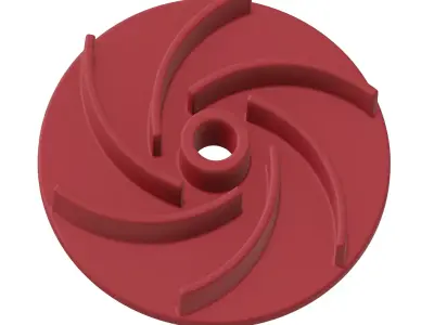 Plastic Premium Semi Open Impeller Toy 3D model