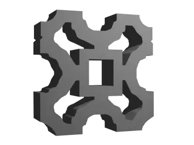 Jaali block design fancy 3D model