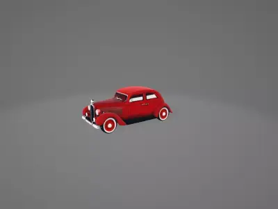 Vintage Red Car 3D model
