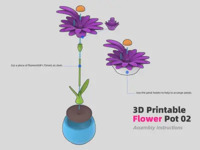 3D printable Flower Pots 3D print model