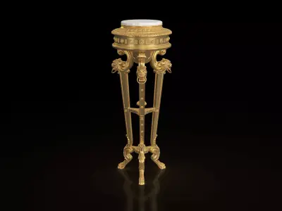 Gold Luxury Vase Stand 3D model
