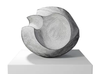 James Oughtibridge White Blade Form sculpture 3D model