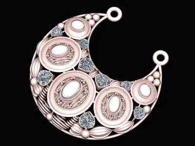 AFGHANI STYLE PRECIOUS NECKLACE 3D PRINTABLE MODEL 3D print model