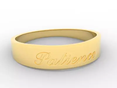 Patience Ring Female Gold 3D print model