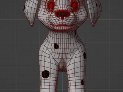 101 Dalmation Puppies Low-poly 3D model