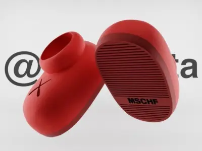 Kaws Shoes Mschf - Box Textured Low-poly 3D model