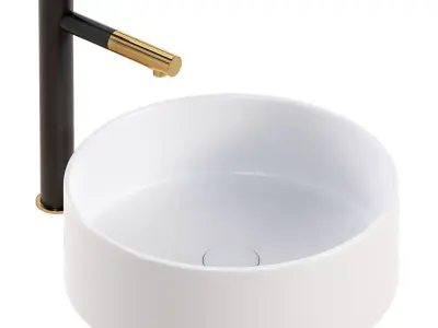 Opulent Circle Sink Low-poly 3D model