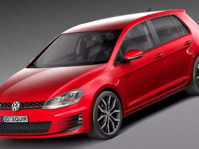 Volkswagen Golf VII GTi 5-door 2014 3D model