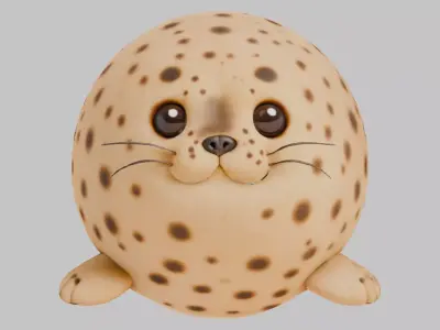 Cute 3D Seal Model 3D model