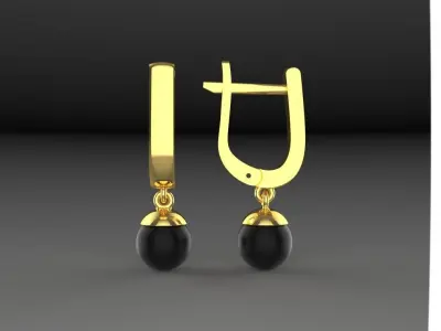 Earrings Elegant 3D print model