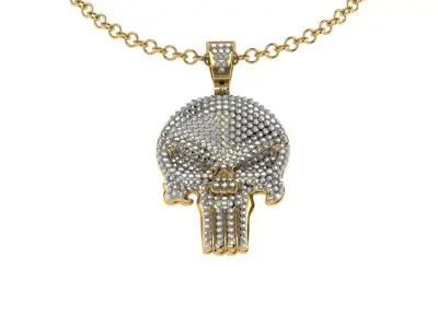 Punisher Skull Pendants  3D print model