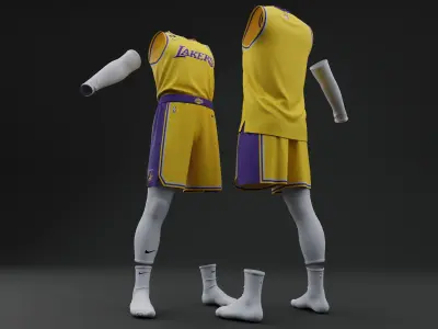 Los Angeles Lakers Home Jersey 2023 3D model