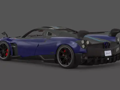 2016 Pagani Huayra BC 3D Model Limited Edition Hypercar 3D model