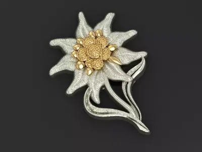 Pendant edelweiss  3D print model