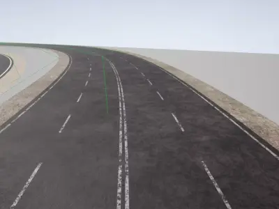 Advanced Road Materials - UE4 Low-poly 3D model