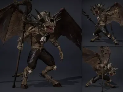 Mist Mage ArmWing Low-poly 3D model