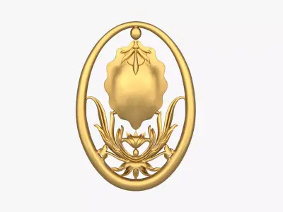 Classic oval decor ornament 266 3D model