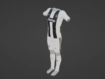Juventus Sportwear Low-poly 3D model