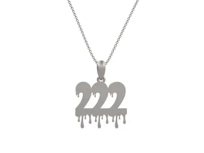 Model 1299 222 Bloody Terror Initial Number Pendant 3D print model
