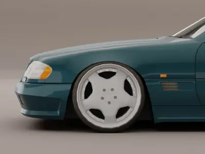 Mercedes-Benz SL500 AMG Low-poly 3D model