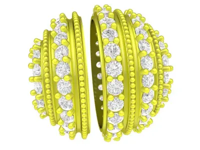 Luxury Diamond Ball Charm 3D Model for Jewelry 6657 3D print model