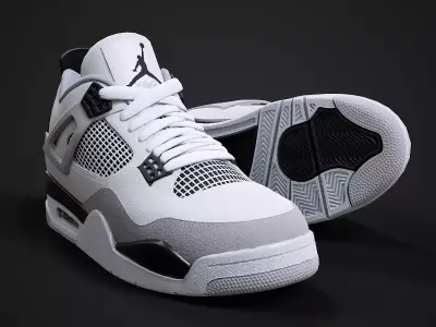 Air Jordan4-retro sneaker-v2 3 Low-poly 3D model