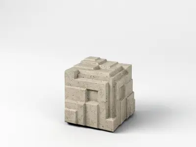 Millard House Tiles with corner elements - Frank Llyod Wright Low-poly 3D model