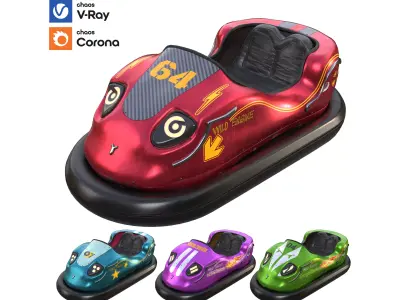 Amusement bumper car 3D model