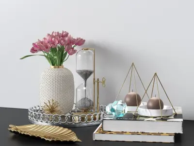 Decorative sets 017 Low-poly 3D model