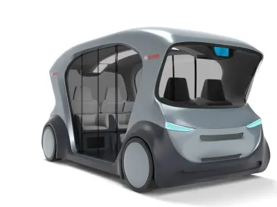 Autonomous Bosch Shuttle Car 3D model