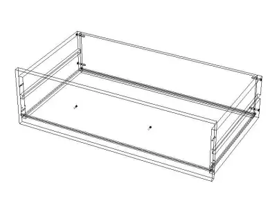 Single Wooden Drawer Free 3D model