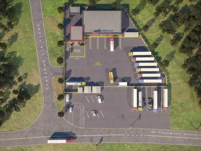 Service for trucks 3D model