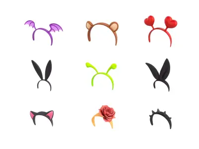 Headband Pack 1 3D model