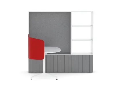 Herman Miller Locale Desk and Cabinet 3D model