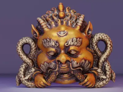 Union of the Sun and Moon sculpt high-poly 3D model