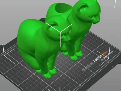 Feline Flowerpot 3D print model