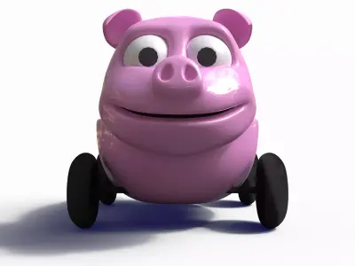 Pig car 3D model