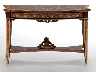 CONSOLLE ornate console table with marble top 3D model