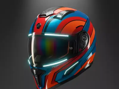 Motorcycle Helmet Low-poly 3D model