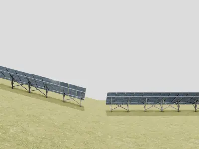 Single Column Solar Construction Type-3 3D model