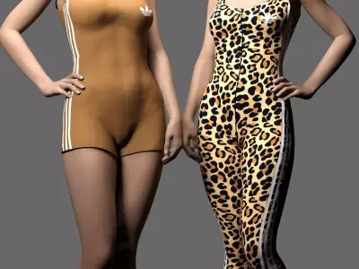 MS 2-in-1 Female Sport Jumpsuits - G8F and G9 3D model