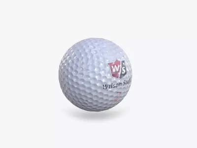 Golf Ball Low-poly PBR Free low-poly 3D model